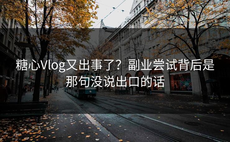 糖心Vlog又出事了？副业尝试背后是那句没说出口的话